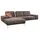 W.Schillig Eckcouch Leder 2-Sitzer Braun