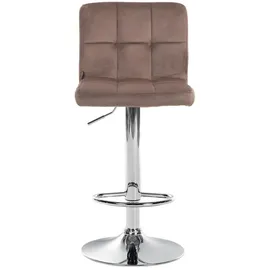 CLP Barhocker Peru Samt braun chrom