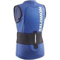 Salomon Flexcell Pro Vest Ski Snowboarden MTN Kinder Rückenschutz, Anpassbarer Schutz, Atmungsaktivität und Einfach Anzupassen, Blau, JL