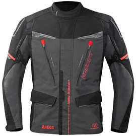 Germot Argos Textiljacke wasserdicht Schwarz/Grau/Rot - M