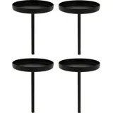Kerzenhalter aus massivem Metall für Adventskranz - Adventskranzstecker - Kerzenhalter für Adventskranz - Kerzenteller für Adventskranz - Advent... - Schwarz