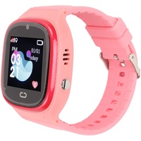 LANTRO JS Smartwatch für Kinder, 4G Kinder Smartwatch Telefon 1,3 Zoll TFT Touchscreen Armbanduhr mit Telefonanrufe Und Textnachrichten, SOS GPS Uhr Kamera Geschenk für Jungen Mädchen (Rosa)