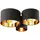 LINDBY Laurenz 3-flg. rund grau/gold