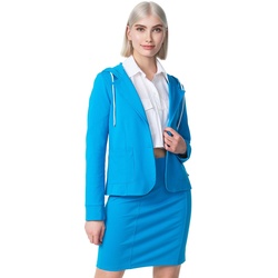 PM SELECTED Damen Kurzblazer Sportliches Sakko Business Hoodie Blazer mit Kapuze - Reverskragen & Zugband PM21