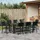 vidaXL Garten Essgruppe 9-tlg. Schwarz