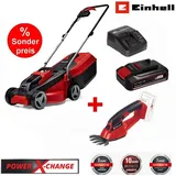 Einhell Akku-Gartenpumpe City-Rasenmäher GE-CM 18V + Grasschere +Akku 2.5 A Ladegerät