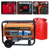 Extralink EGP-3000 Benzin 3kW 1F Generator 3000W Tankihalt 15L Überlastschutzsystem Überlastschutz Easy-Start 2x AC 230V Notstromagreggat Camping Outdoor