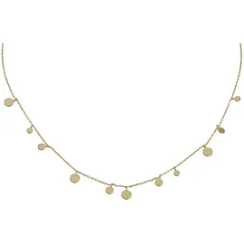 ANIA HAIE N005-01G Halskette mit kleinen Scheiben Anhängern Silber/Gelbgold