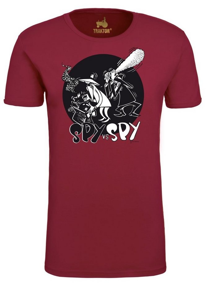 LOGOSHIRT T-Shirt Mad - Spy vs Spy mit trendigem Comic-Print rot M