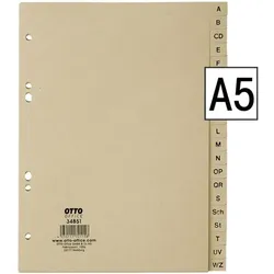 OTTO Office Kleinformat-Papierregister»Nature« braun, 16.3x21 cm