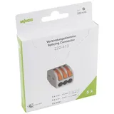 WAGO 222-413 222 Verbindungsklemme flexibel: 0.08-4mm2 starr: 0.08-2.5mm2 Polzahl: 3 5 St. Grau, Orange
