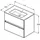 Ideal Standard Waschbeckenunterschrank 2 Auszüge 71 x 45 x 56,5 cm Hamilton Eiche