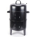 Räucherofen, Smoker, Räuchertonne, Ø40 * 84 cm, Grill- und Räucherofen mit Thermostat, Mobile Kochmöglichkeit, 2 Grillrost, 3-in-1Holzkohlegrill,für Räuchern, Grillen & Garen