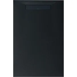 Bernstein Lavoa Flach Mineralguss Steinoptik Anthrazit Matt 90x120cm