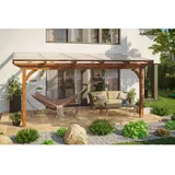 SKANHOLZ Terrassenüberdachung Ravenna 541 x 350 cm nussbaum