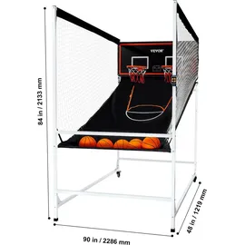 Vevor Basketballspiel Indoor Schwarz