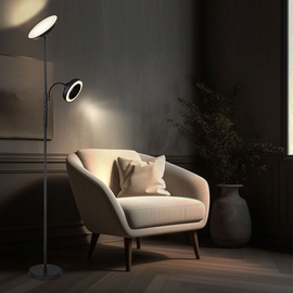 GLOBO LED Deckenfluter Touchdimmer Ventilator, 20W 850lm 2700K, 4000K,