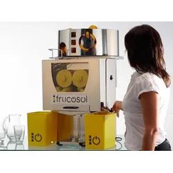 Frucosol elektr. Orangenpresse F50A für 20-25 Orangen/Min. mit autom. Zufuhr 12kg Früchte Saftpresse Entsafter Edelstahl Powerfresh