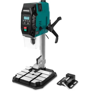 VONROC Standbohrmaschine 900W – Tischbohrmaschine – Ständerbohrmaschine - Digitales Bedienfeld mit lcd – Holz 40mm/Stahl 13mm – Kreuzlinienlaser und