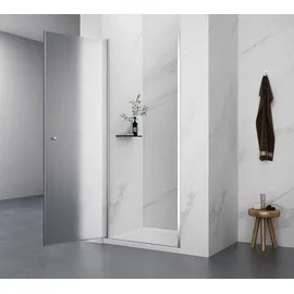 a&n&a aQualine Pilot Duschtür rechts 70 x 190 cm grau/Glas Brick PT070W
