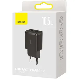 Baseus Compact Quick Charger 2x USB 10.5W (black)