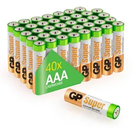 GP AAA Micro Batterie GP Alkaline Super 1,5V 40 Stück