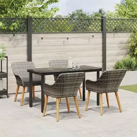 vidaXL Garten Essgruppe 5-tlg. Grau
