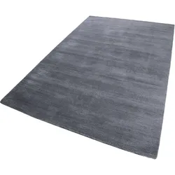Teppich »Loft«, rechteckig, 20 mm Höhe, Wohnzimmer, große Farbauswahl, sehr weicher Flor, dicht gewebt, robust, 47931428-2 dunkelgrau 20 mm