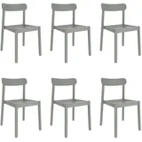 garbar ELBA Stuhl Indoor, Outdoor Set 6 Grünliches Grau