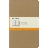 Moleskine Notizbuch Cahier 3er Set Large 13 x 21 cm Liniert Kraftbraun