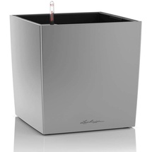 LECHUZA Cube 30 Komplettset 30 x 30 x 30 cm silber metallic
