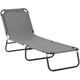 modfu Sonnenliege 188 x 56 x 28 cm Grau