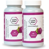 CODE VITAL® Mariendistel Kapseln mit Cholin I Power-Pack für die Leber I Leber Kapseln mit natürlichem Artischockenextrakt & Löwenzahn-Extrakt | 2 Packungen |120 Kapseln