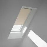 VELUX Verdunkelungsrollo hellbeige/weiß, Polyester