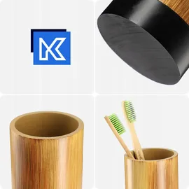 Kadax Zahnputzbecher Braun/Schwarz