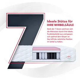 Fdm Taschenfederkernmatratze, Weiß, Textil, H2 + H3, Füllung: Taschenfederkern, Rechteckig, 90x200 cm, Oeko-Tex® Standard 100, Schlafzimmer, Matratzen Shop, Matratzen, Taschenfederkernmatratzen