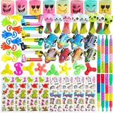 Lubibi Party Tasche Füllstoff Spielzeug,Kindergeburtstag Gastgeschenke,give aways kindergeburtstag,pinata geburtstag junge,styroporflieger kinder,Einhorn-Aufkleber,kleine geschenke für kinder