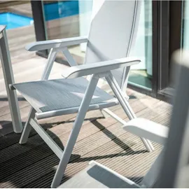 Kettler Hocker Basic Plus Weiß-Hellgrau