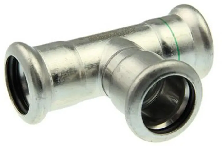 Logafix Edelstahl V4A T-Stück reduziert d108x22x108 I/I/I M-Kontur