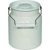 RIESS Emaillekanne mit Deckel WEISS