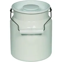 RIESS Emaillekanne mit Deckel WEISS