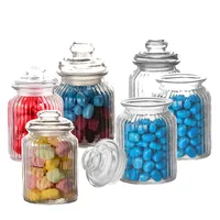BigDean 6x Bonbongläser Bonboniere 1 Liter - Mit Deckel