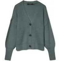Vero Moda VMLEA LS V-Neck Cuff Cardigan Balsam Grün XS