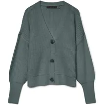 Vero Moda VMLEA LS V-Neck Cuff Cardigan Balsam Grün XS