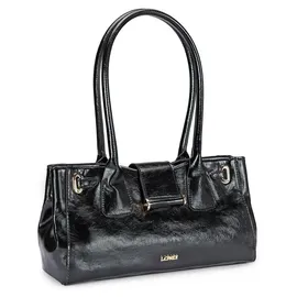 L.Credi Sandri Henkeltasche Polyurethan Black