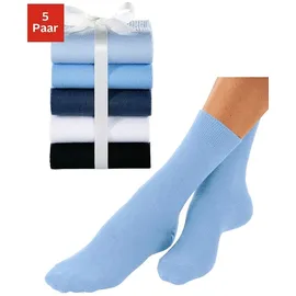 GO IN Basicsocken 5er Pack Blau/Schwarz 39-42