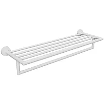 Brillantbad WHITE Handtuchablage Messing Weiß 550x120x265 mm für Bad & Küche >> zum Bohren