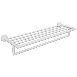 Brillantbad WHITE Handtuchablage Messing Weiß 550x120x265 mm für Bad & Küche >> zum Bohren