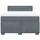 vidaXL Boxspringbett mit Matratze Dunkelgrau 160x200 cm Samt