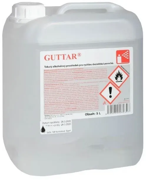 GUTTAR - Alkoholisches Desinfektionsmittel zum Besprühen von Flächen, 5 l